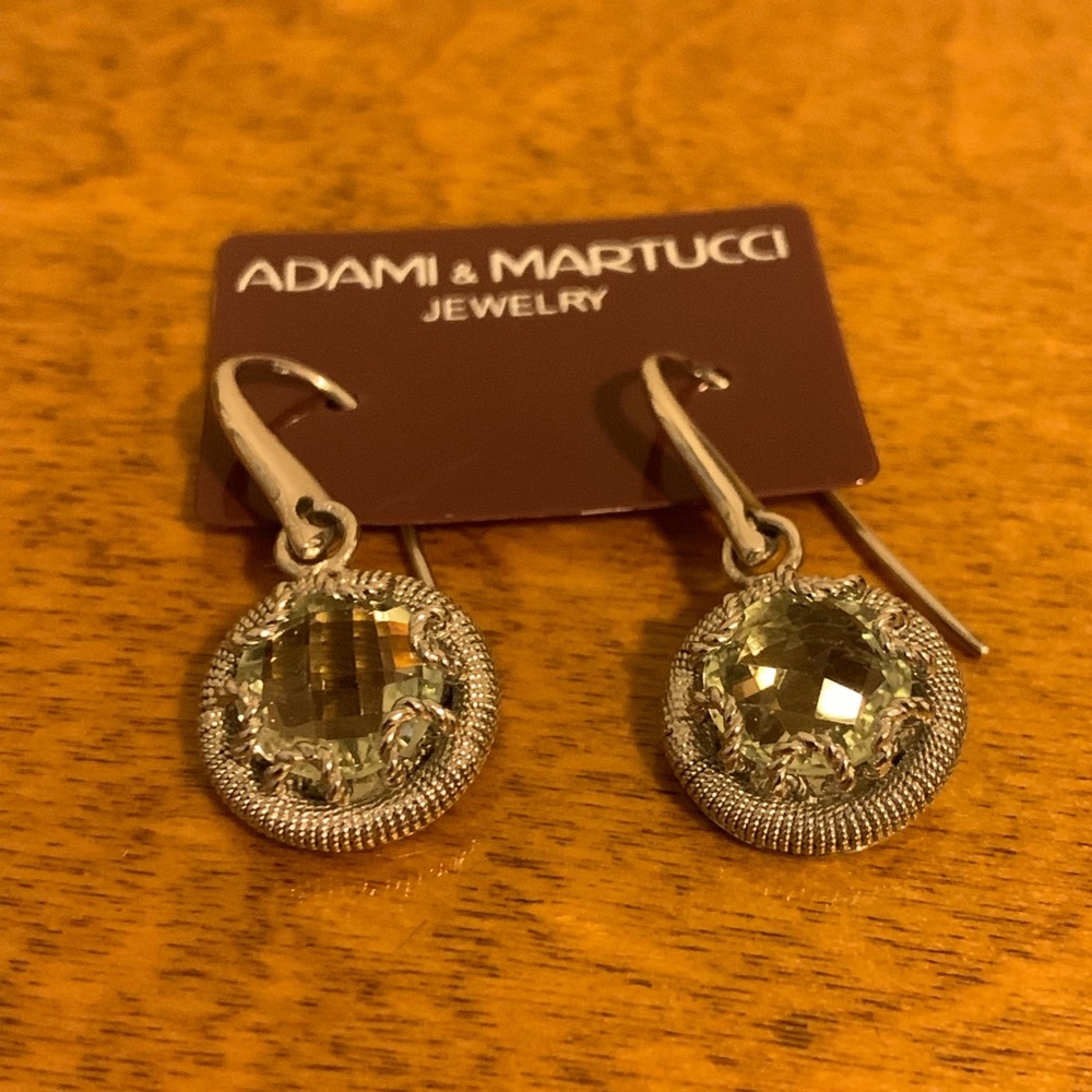 Adami & Martucci silver drop jewel earrings